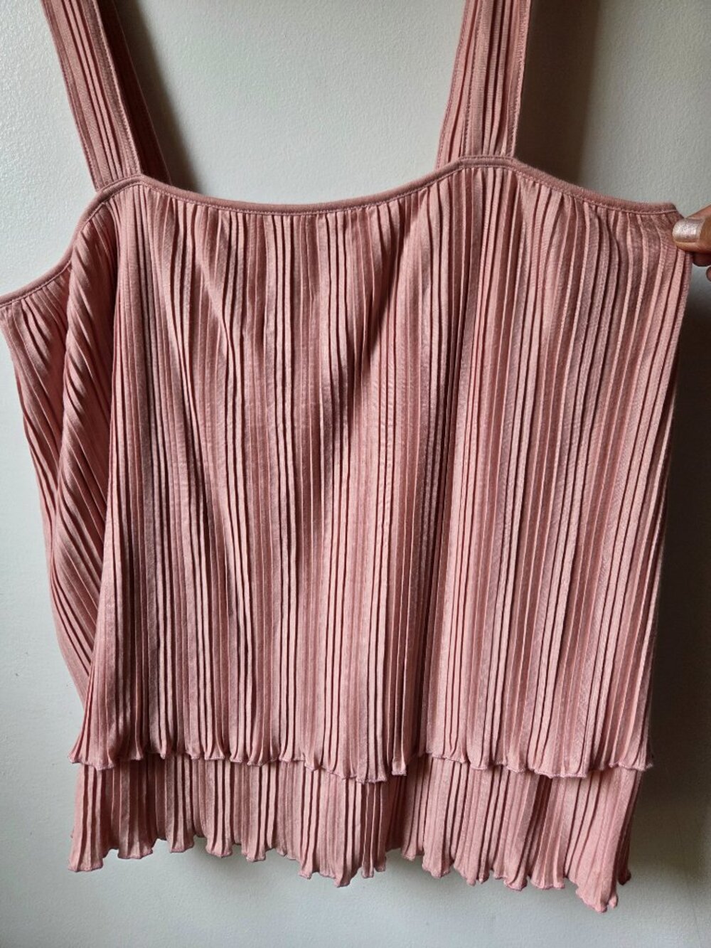 NWT EXPRESS BLUSH PINK ACCORDION / PLEATED TANK TOP SIZE L - Picture 5 of 10